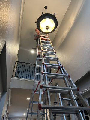 21-A-Frame Ladder / 44 ft Scaffold Tower / Light Fixture Installations ATX 512 676 7860