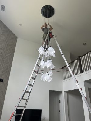 Professional Chandelier Installations ATX 512 676 7860 21' A-Frame Ladder